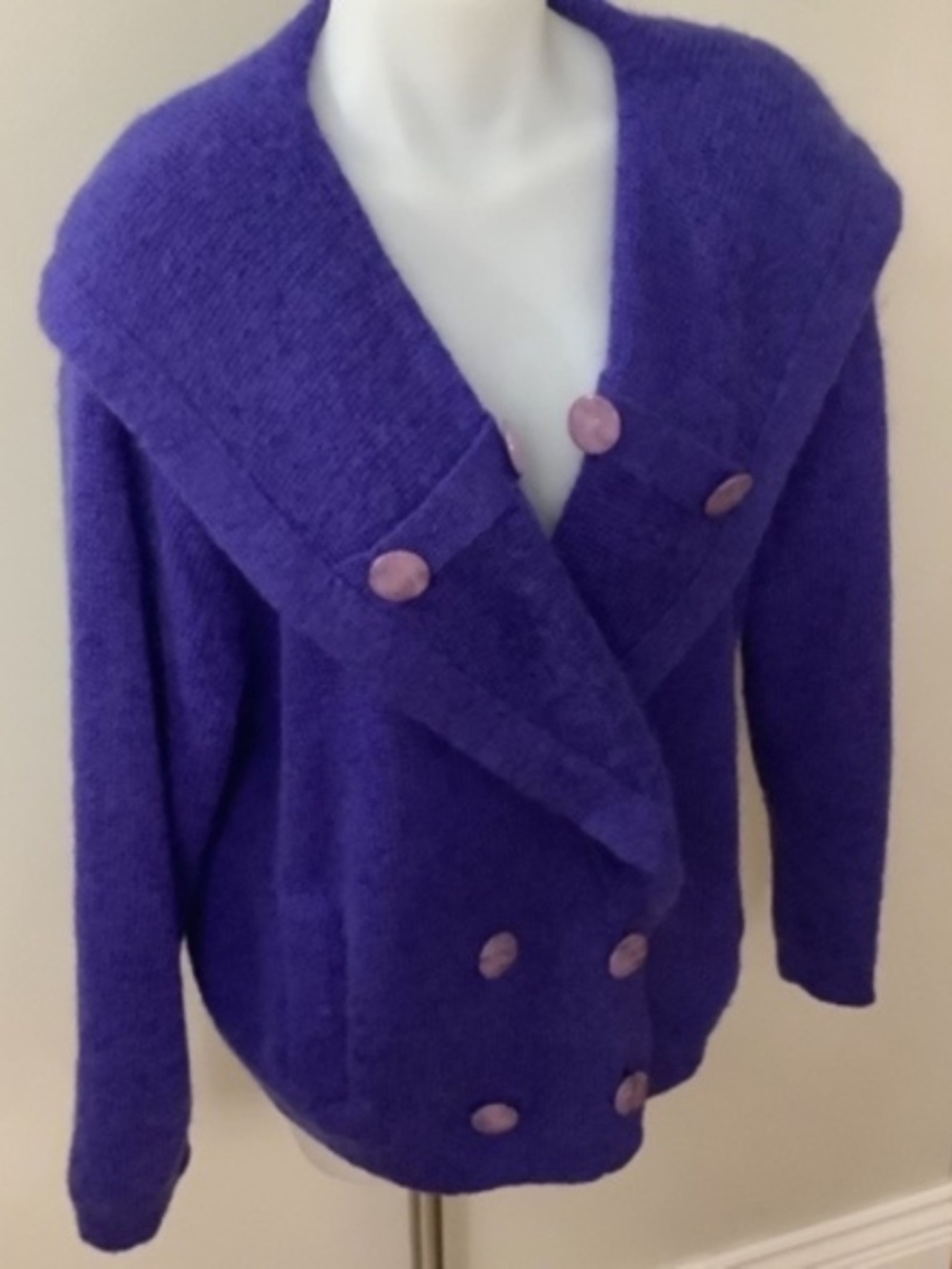 Vintage Hong Kong Wool Cardigan M/L 37-39” Bust